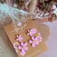 Double Daisy Dangles | Candy Pink + Gold |