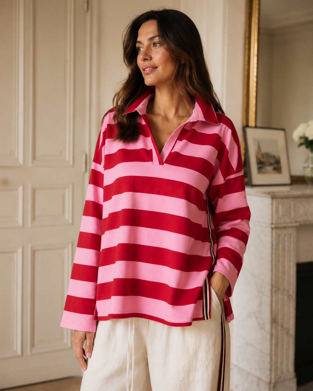Pink polo TOP