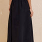 Flared Long Skirt Black: