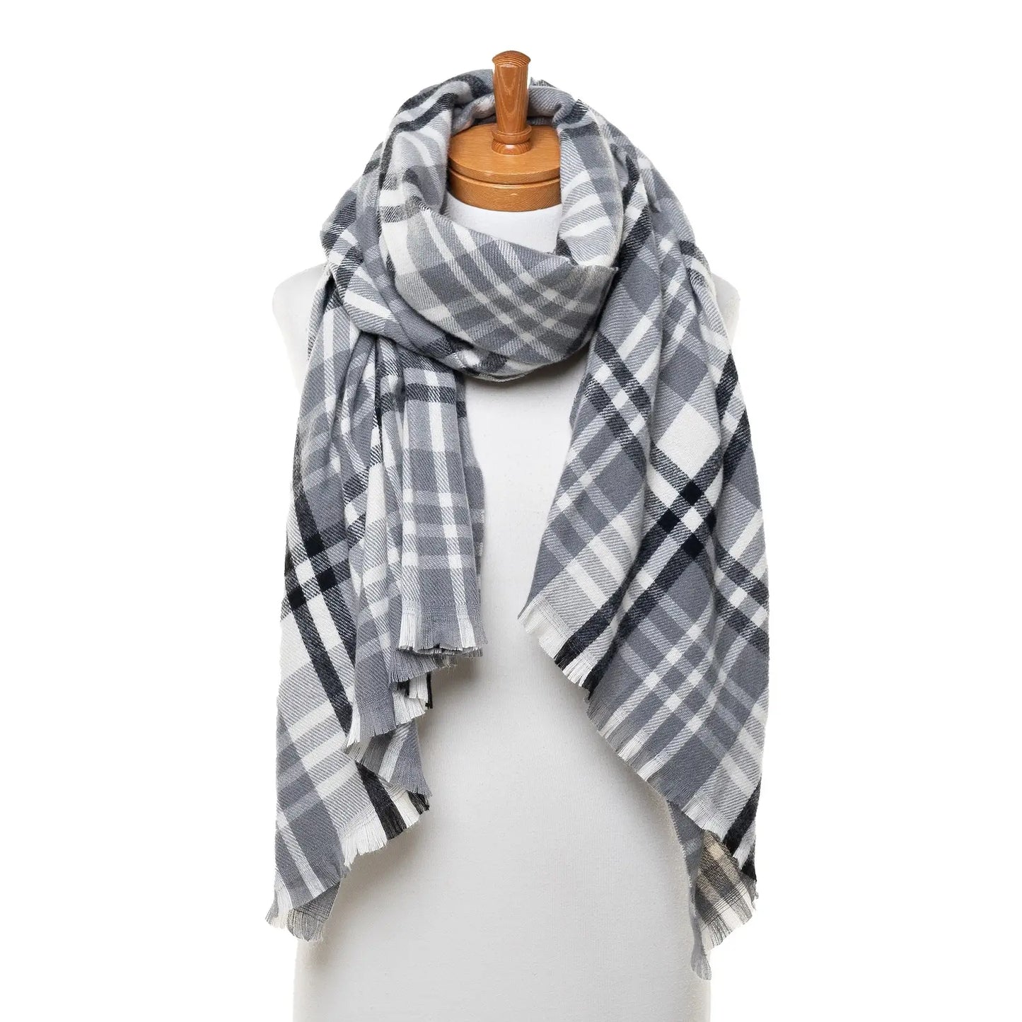 Thin online plaid scarf