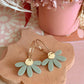 Foxie Collective - Jumbo Daisy Hoop Earrings | Sage + Gold |