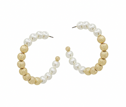 Epp and Co - Pearl & Gold Hoops