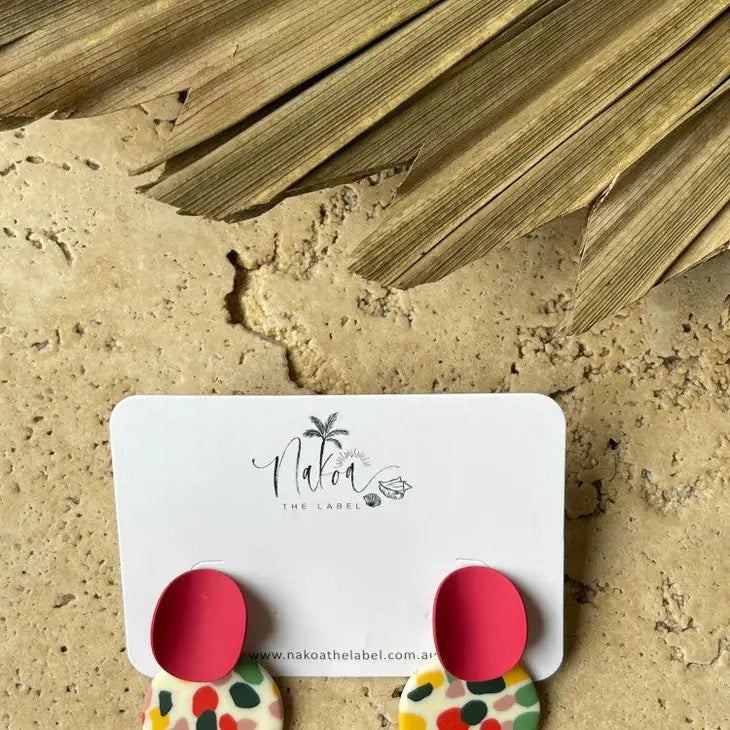 Tulum Abstract Clay Earrings