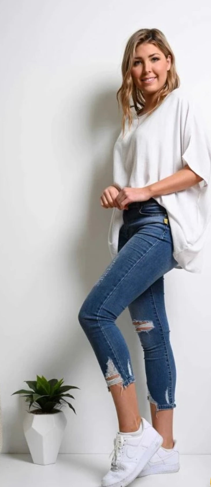 Faven Drape top - white